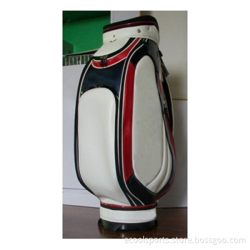 New Fashion Waterproof White/Red Golf Stand/Cart Bag